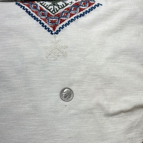 ✌🏻Ruff Hewn | Womens Short Sleeve Top 1X Embroidered Cotton Blend Boho Hippie - Picture 10 of 11